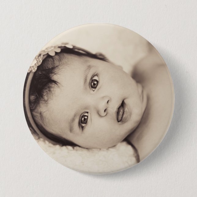 Schaltfläche für personalisiertes Baby-Foto Button (Vorderseite)