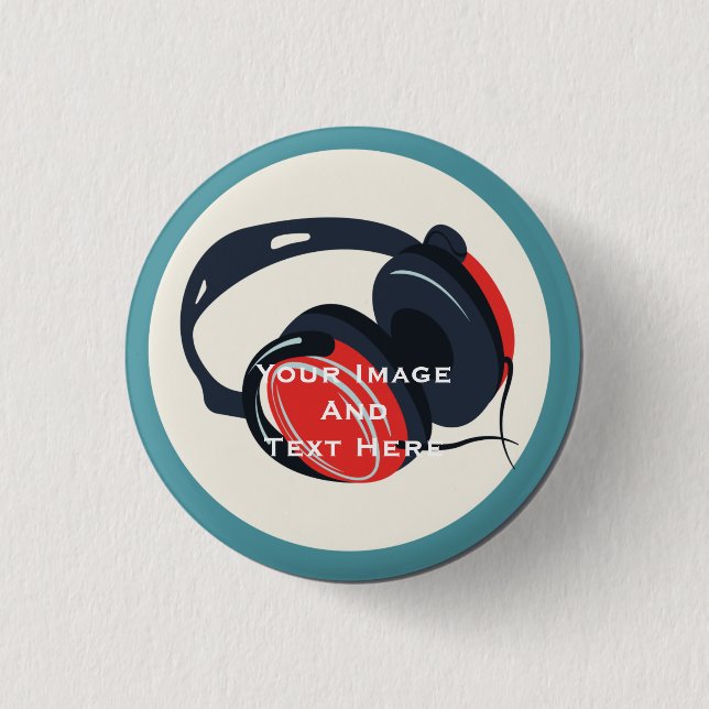 Schaltfläche für Personalisiertes Bild und Text Button (Vorderseite)