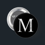 Schaltfläche für personalisiertes Monogramm und Pi Button<br><div class="desc">Personalisiert Monogram und Name Gift bieten personalisierte Monogramm und Namen im klassischen Serif-Schriftart-Stil.</div>