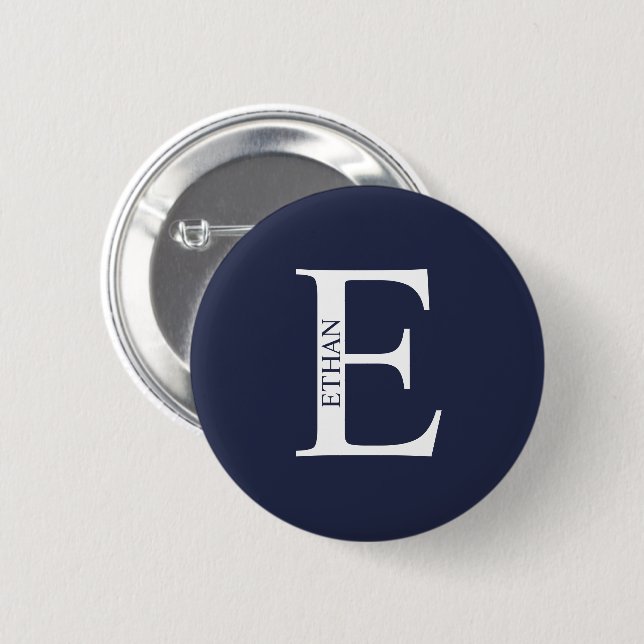Schaltfläche für personalisiertes Monogramm und Pi Button (Vorne & Hinten)