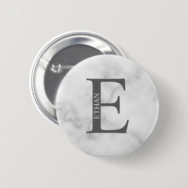 Schaltfläche für personalisiertes Monogramm und Pi Button (Vorne & Hinten)