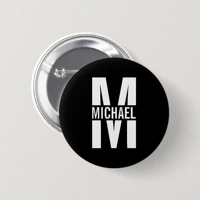 Schaltfläche für personalisiertes Monogramm und Pi Button (Vorne & Hinten)