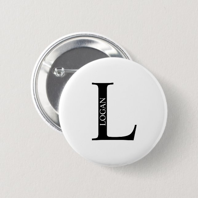 Schaltfläche für personalisiertes Monogramm und Pi Button (Vorne & Hinten)