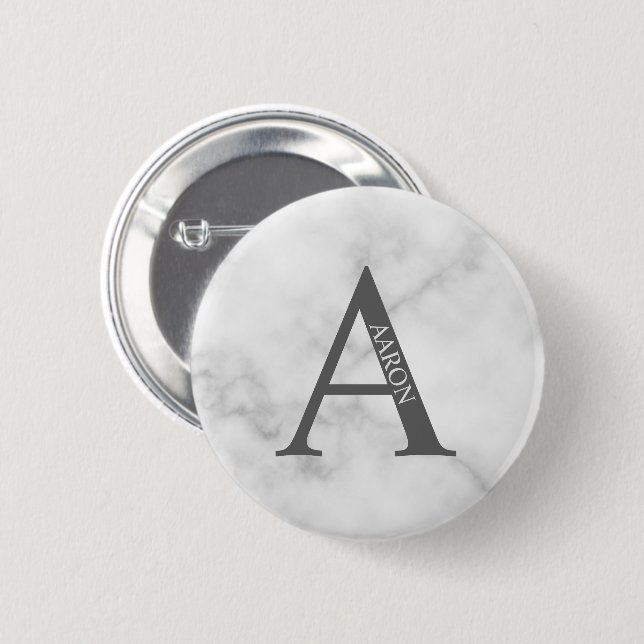 Schaltfläche für personalisiertes Monogramm und Pi Button (Vorne & Hinten)