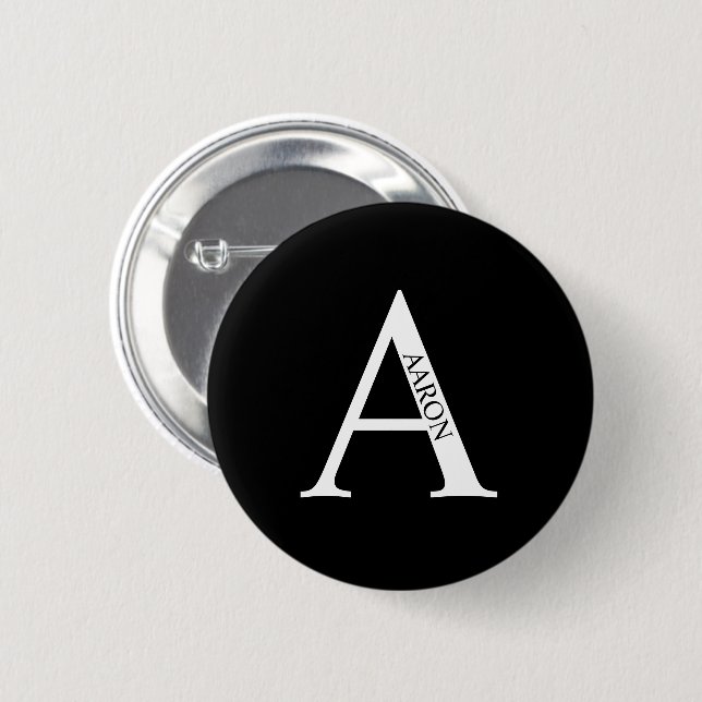 Schaltfläche für personalisiertes Monogramm und Pi Button (Vorne & Hinten)