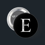 Schaltfläche für personalisiertes Monogramm und Pi Button<br><div class="desc">Personalisiert Monogram und Name Gift bieten personalisierte Monogramm und Namen im klassischen Serif-Schriftart-Stil.</div>