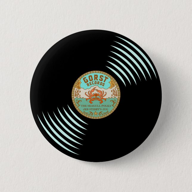Schaltfläche für Platten Retro-Stil Button (Vorderseite)