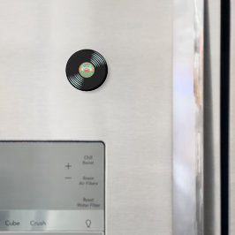 Schaltfläche für Platten Retro-Stil Magnet