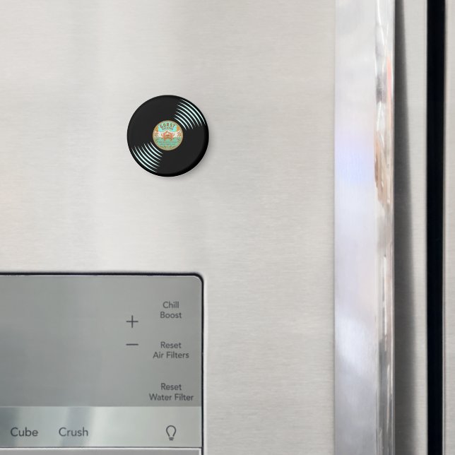 Schaltfläche für Platten Retro-Stil Magnet (In Situ (Kühlschrank))