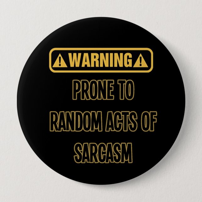 Schaltfläche für Sarcasm Warning Spaß Button (Vorderseite)