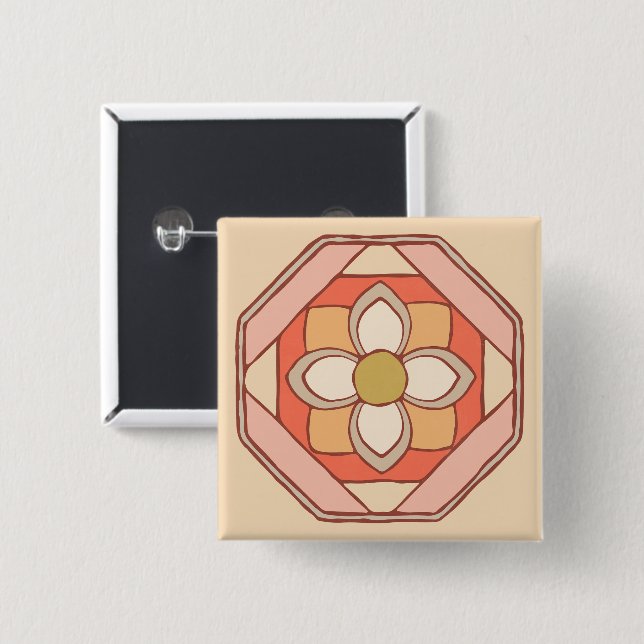 Schaltfläche für traditionelle koreanische Muster Button (Vorne & Hinten)