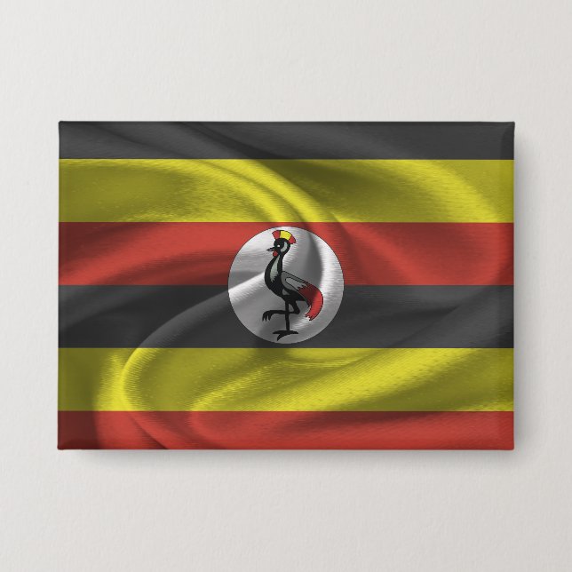Schaltfläche für Uganda-Flagge Button (Vorderseite)