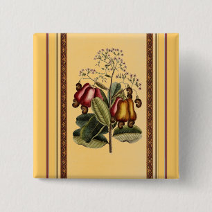 Schaltfläche für Vintage botanische Darstellung Button