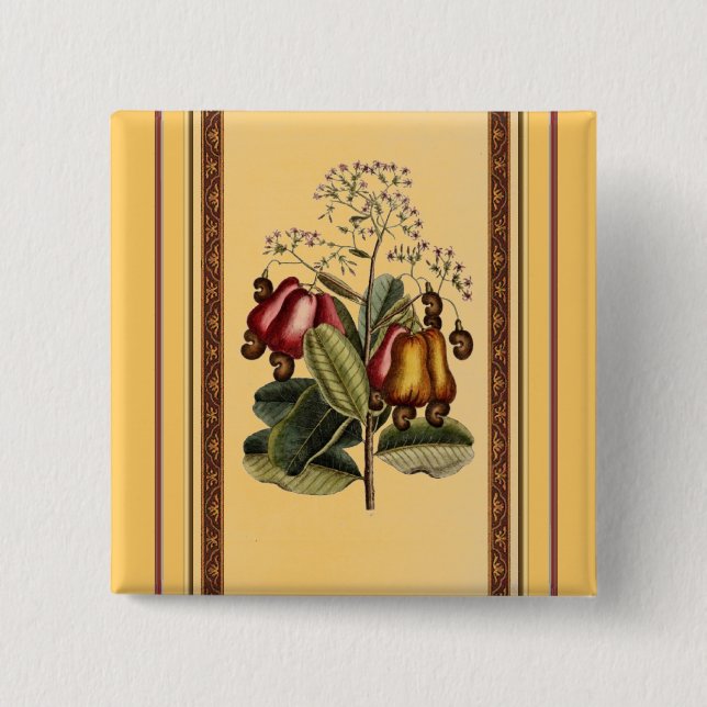 Schaltfläche für Vintage botanische Darstellung Button (Vorderseite)