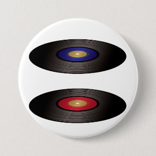 Schaltfläche für Vinyl-Schallplatten Button