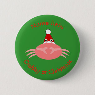 Schaltfläche für Weihnachtskrebs Button