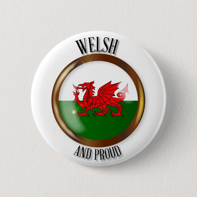 Schaltfläche für Welsh-Proud-Flag Button (Vorderseite)