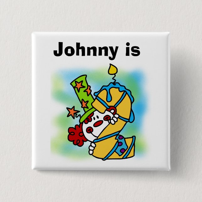 Schaltfläche "Geburtstag eines Jungen Clowns" Button (Vorderseite)