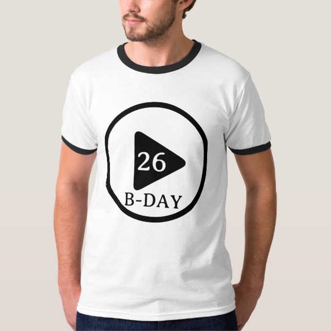 Schaltfläche Geburtstag T-Shirt (Vorderseite)