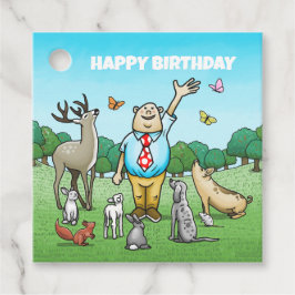 Schaltfläche "Geburtstagspartei der Tiere" Geschenkanhänger