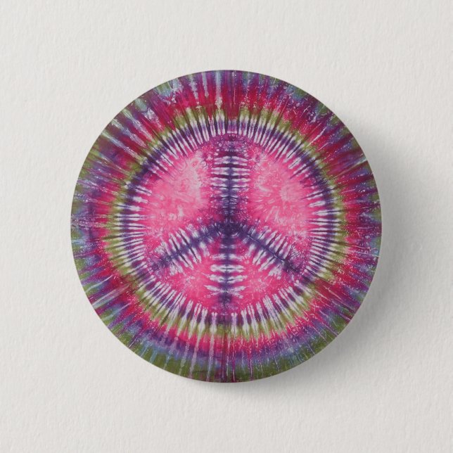 Schaltfläche "Gefärbte Krawatte für lila rosa Frie Button (Vorderseite)