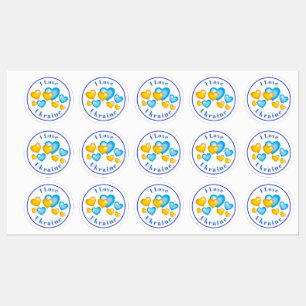 Schaltfläche "Gelbe Herzen I" für die Liebe Etiketten