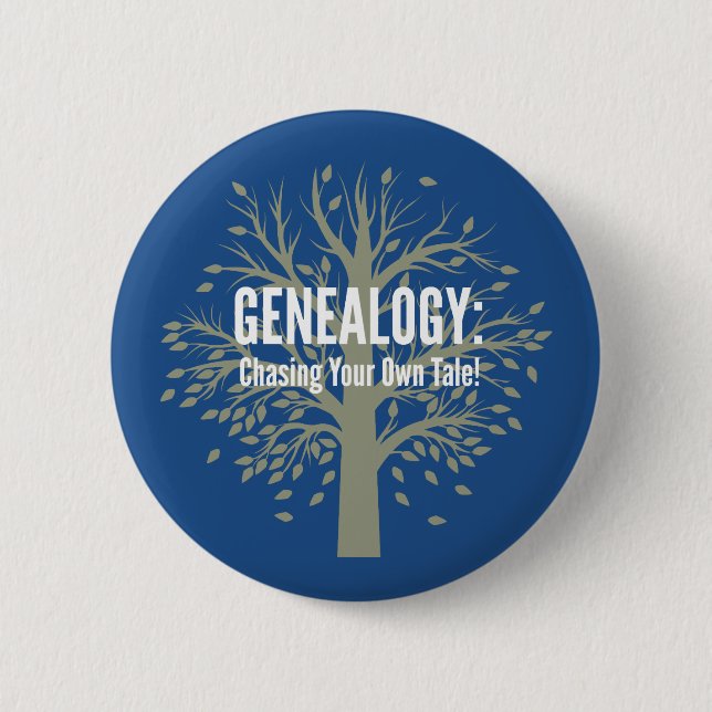 Schaltfläche Genealogie (blau) Button (Vorderseite)