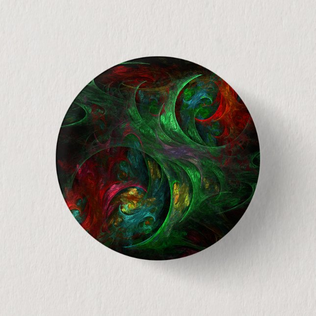 Schaltfläche "Genesis Green Abstrakt Art" (rund) Button (Vorderseite)