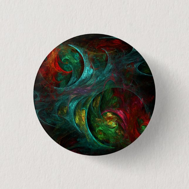 Schaltfläche "Genesis Nova Abstrakte Kunst" (rund) Button (Vorderseite)