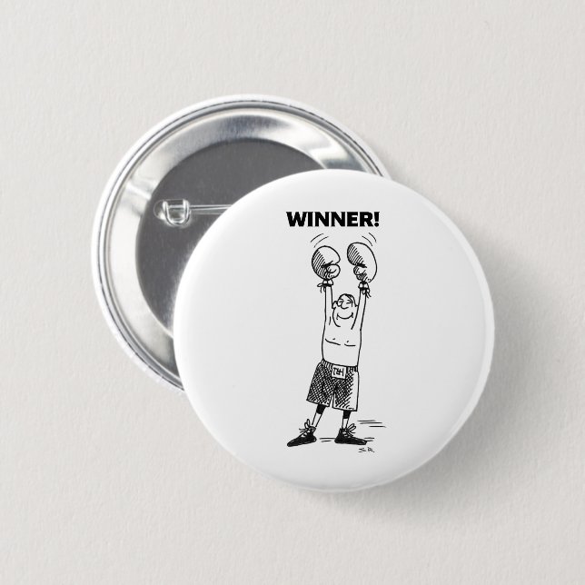 Schaltfläche "Gewinner weiß" Button (Vorne & Hinten)