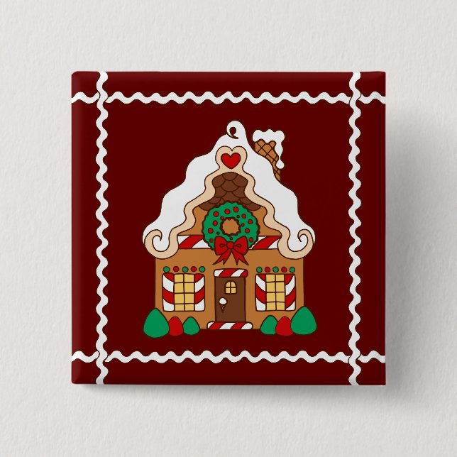 Schaltfläche "Gingerbread House" Button (Vorderseite)