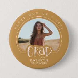 Schaltfläche "Gold Proud Mama 2025 Graduate Foto" Button
