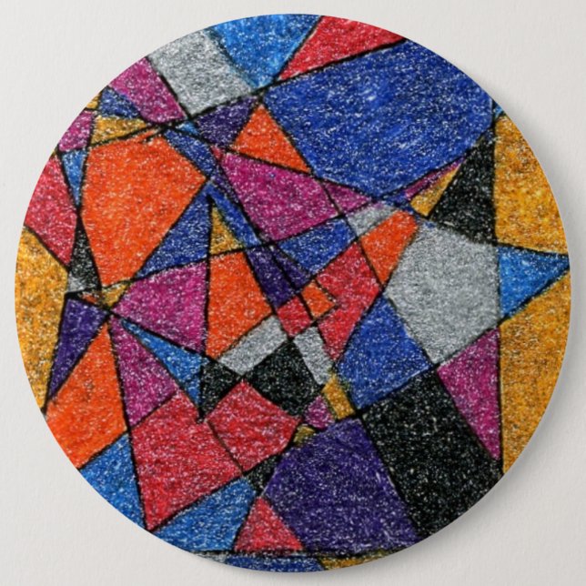 Schaltfläche "Gold und Juwelen" Abstrakte Kunst Button (Vorderseite)