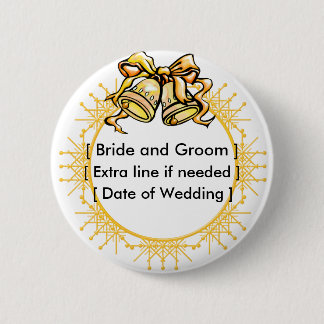 Schaltfläche: Golden Weddiing Bells - Individuell  Button