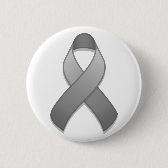 Schaltfläche "Grau Awareness Ribbon" Button (Vorderseite)