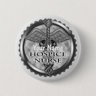 Schaltfläche Gray Hospice Nurse Button