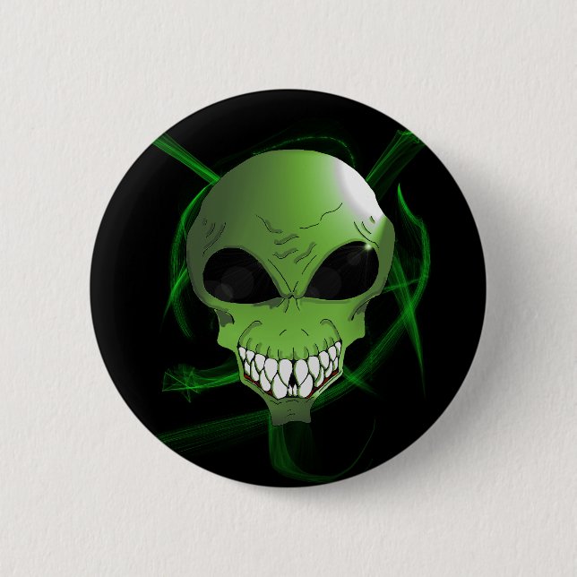 Schaltfläche "Grüne Alien" Button (Vorderseite)