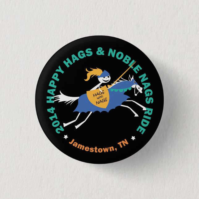 Schaltfläche "Hags with Nags First Ride 2014" Button (Vorderseite)