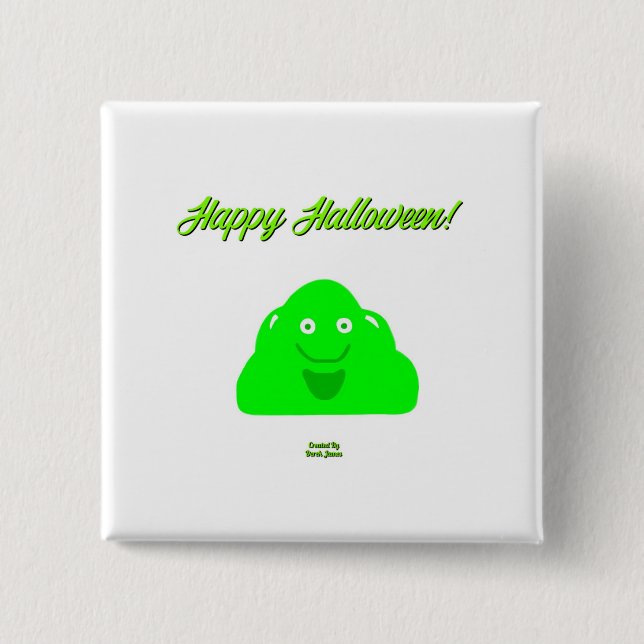 Schaltfläche Halloween Block 2 Inch Square Button (Vorderseite)