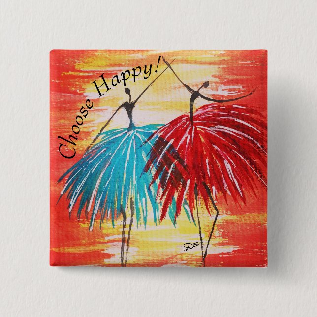 Schaltfläche "Happy auswählen" Button (Vorderseite)