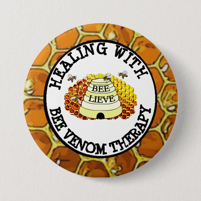 Schaltfläche "Heilung mit Bienenvenom-Therapie" Button (Vorderseite)