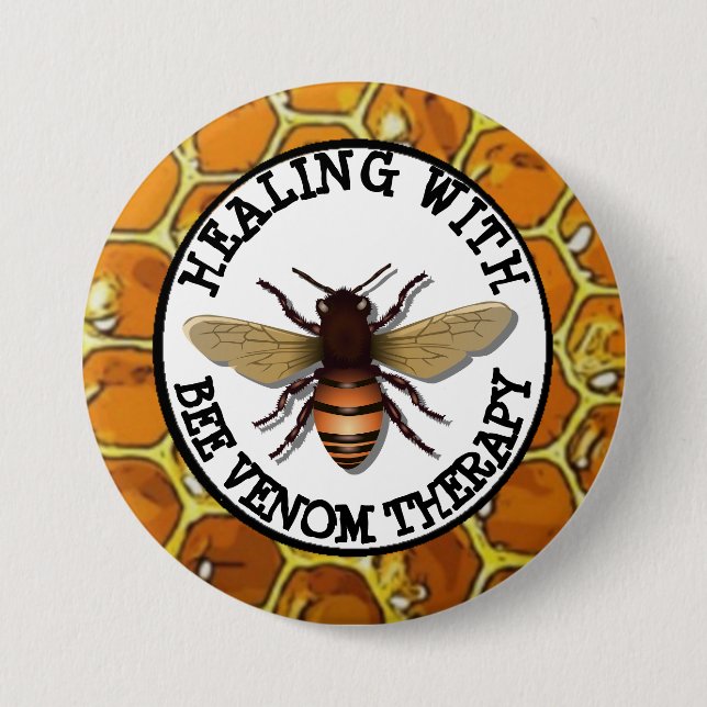 Schaltfläche "Heilung mit Bienenvenom-Therapie" Button (Vorderseite)