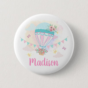 Schaltfläche "Hot Air Balloon Pinback" Button
