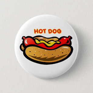Schaltfläche "Hot Dog Custom White" Button