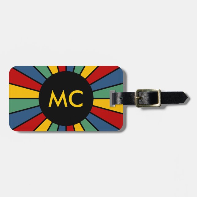 SCHALTFLÄCHE I + Foto, Text, Monogramm Gepäckanhänger (Vorderseite horizontal)