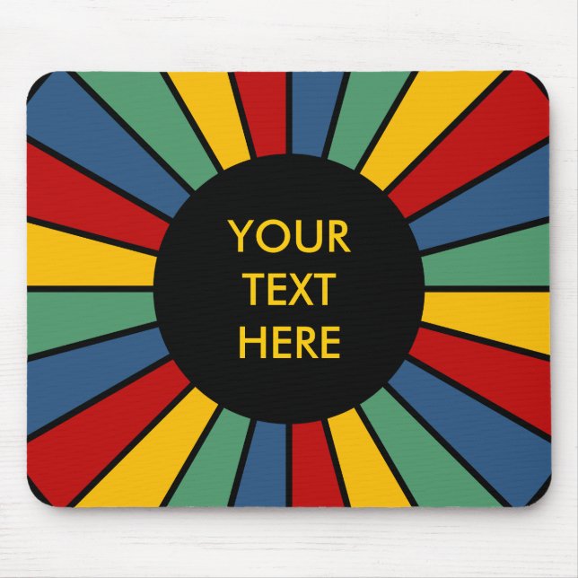 SCHALTFLÄCHE I + Foto, Text, Monogramm Mousepad (Vorne)