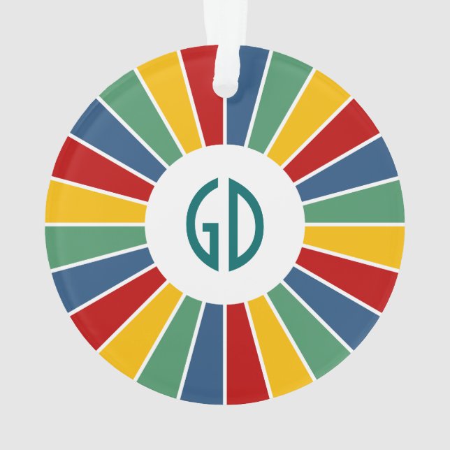 SCHALTFLÄCHE I + Foto, Text, Monogramm Ornament (Rückseite)