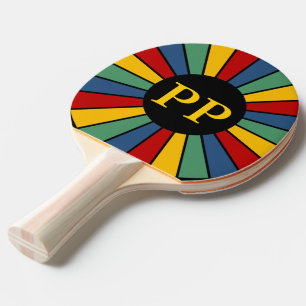 SCHALTFLÄCHE I + Foto, Text, Monogramm Tischtennis Schläger