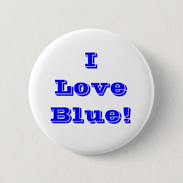 Schaltfläche I Liebe Blau Button (Vorderseite)