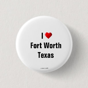 Schaltfläche "I Liebe Fort Worth, Texas"/Lapel-Sti Button